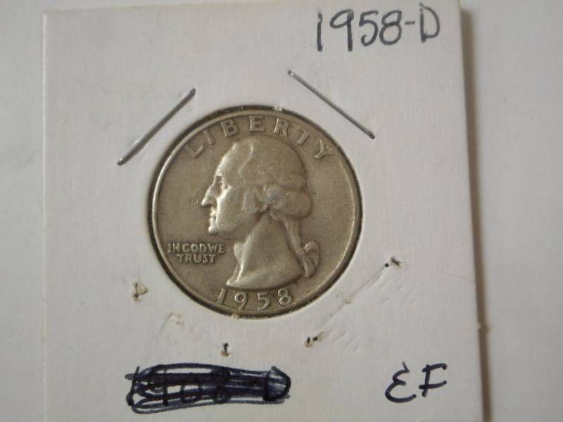 1958-D Washington Silver Quarter, E...