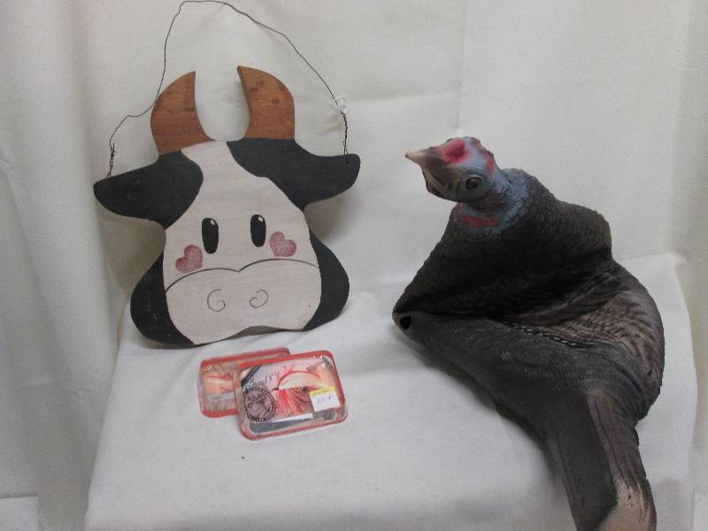 Rubber pheasant, 2 Hallmark acrylli...
