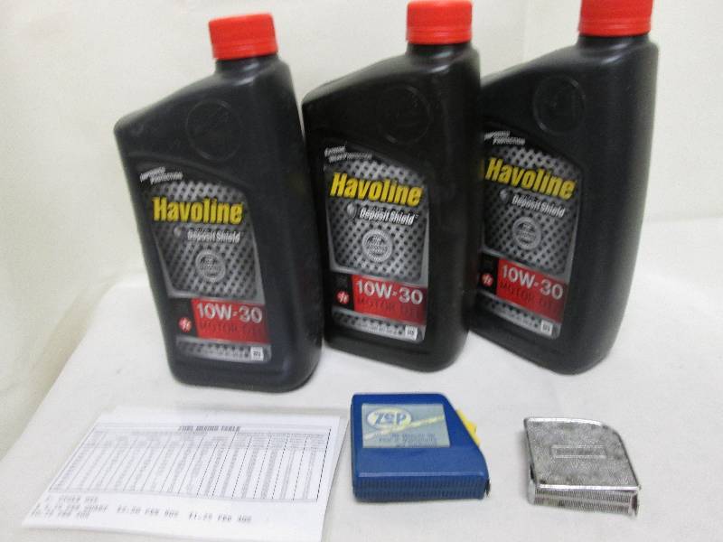 3 Quarts Havoline 10W-30 motor oil,...