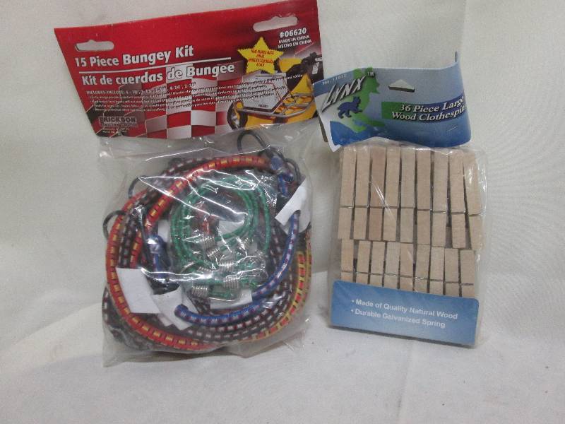 15 piece bungey kit, 1 pk of 36 woo...