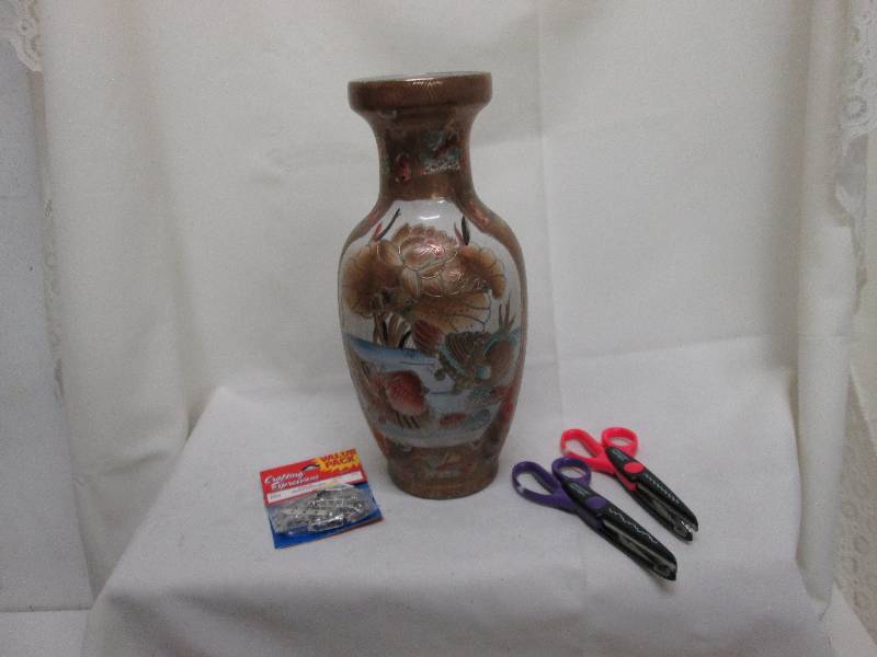 Oriental vase 12 12 inches high, 2...
