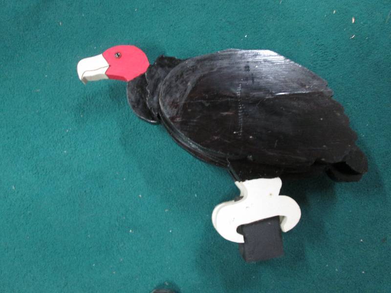 Vulture wooden post ornament 23hX25...