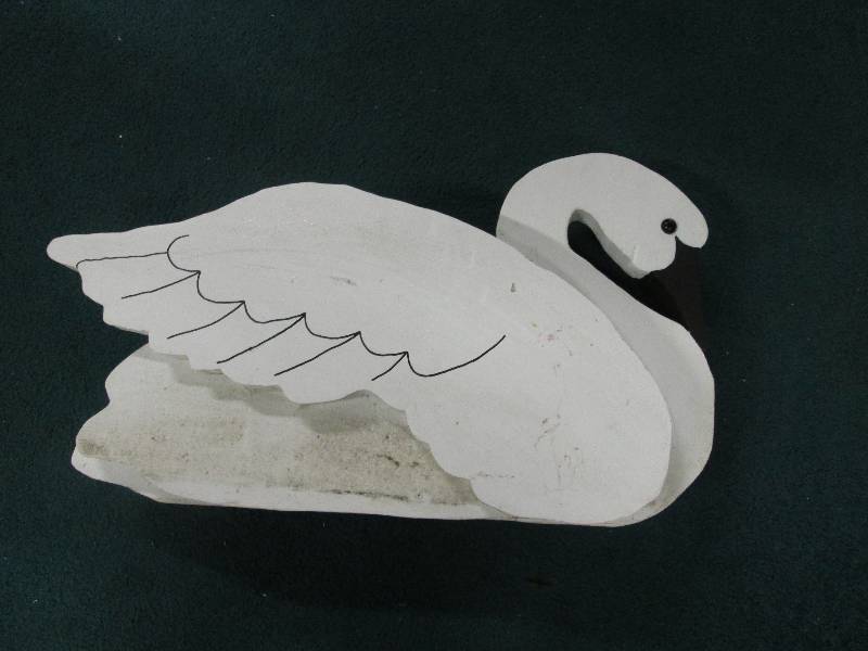 Swan wooden lawn ornament 17HX28W ...