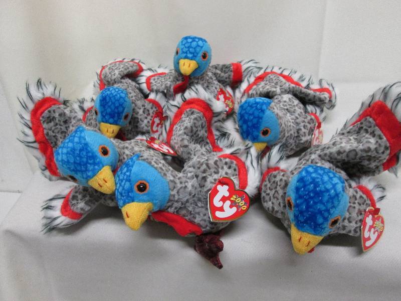 Lot of 6 Ty Lurkey turkey Beanie ...
