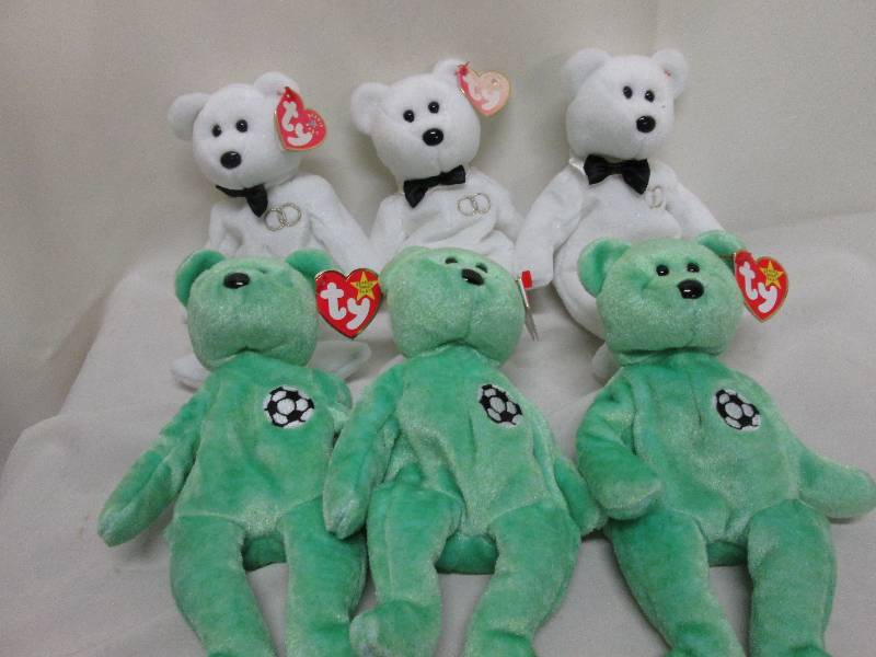 Lot of 3 Ty Mr bear & 3 Kicks B...