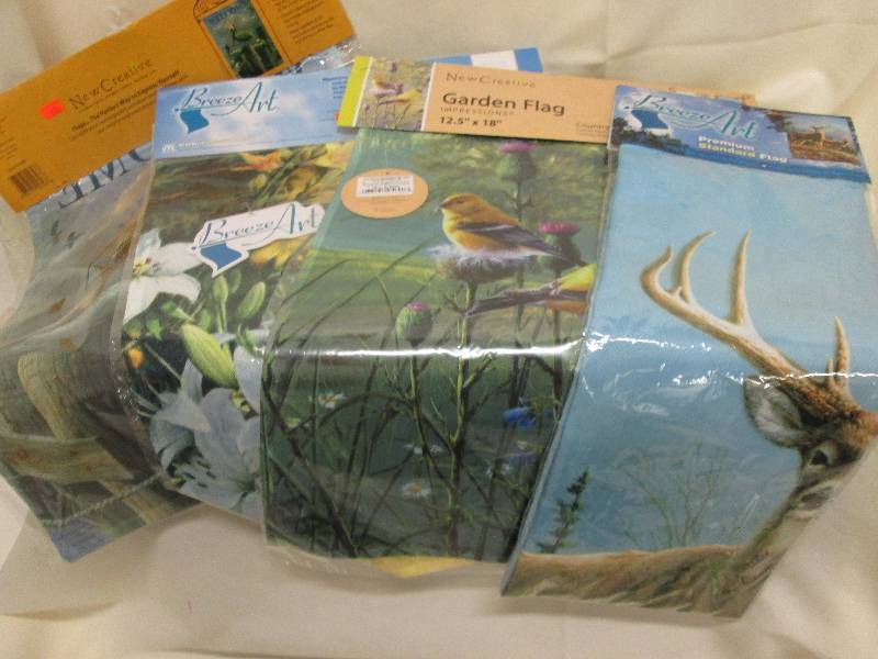 Lot of 4 Garden Flags...
