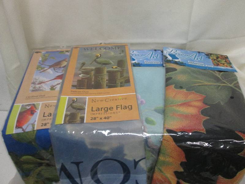 Lot of 4 Garden Flags...