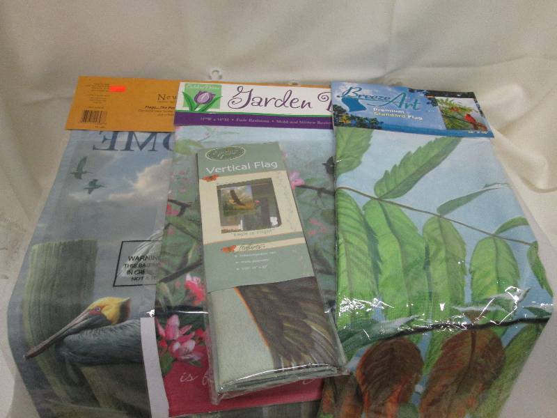 Lot of 4 Garden Flags...
