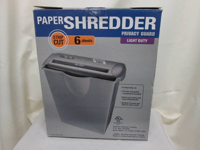 Paper shredder 6 sheets light duty...