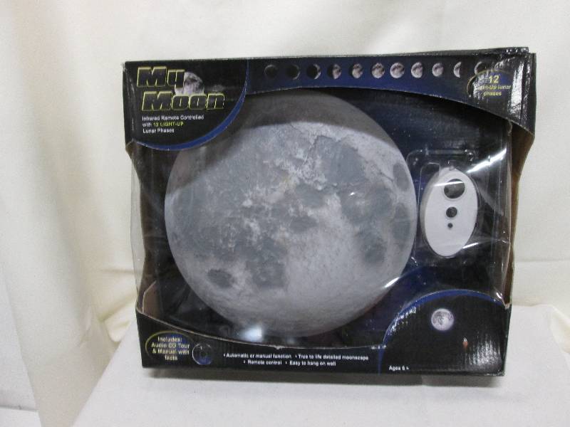 Moon with light up lunar phases, re...