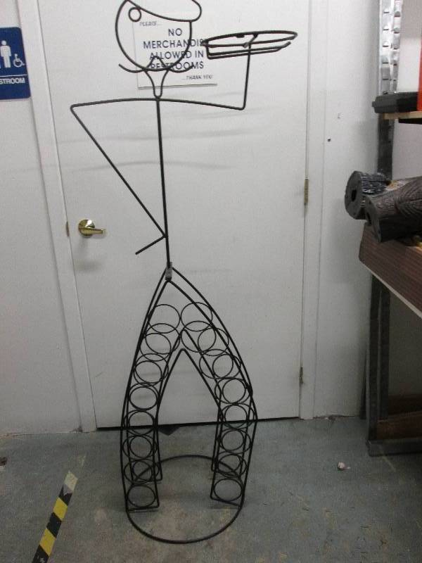 66 inch wrought iron wine rack...