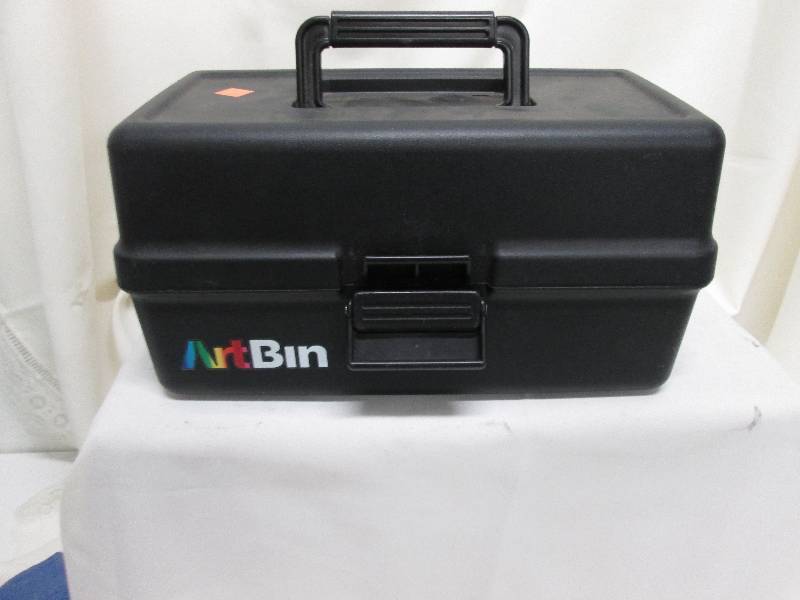 Black tackle like box containing 2 ...
