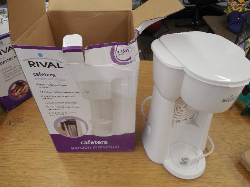 Rival Single-Cup Coffee Maker, White