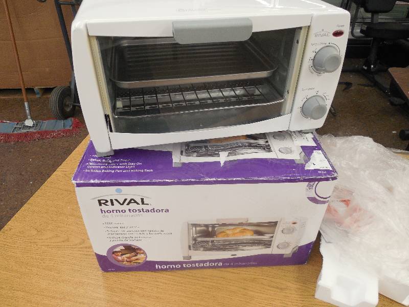 Rival 4-Slice Toaster Oven, White