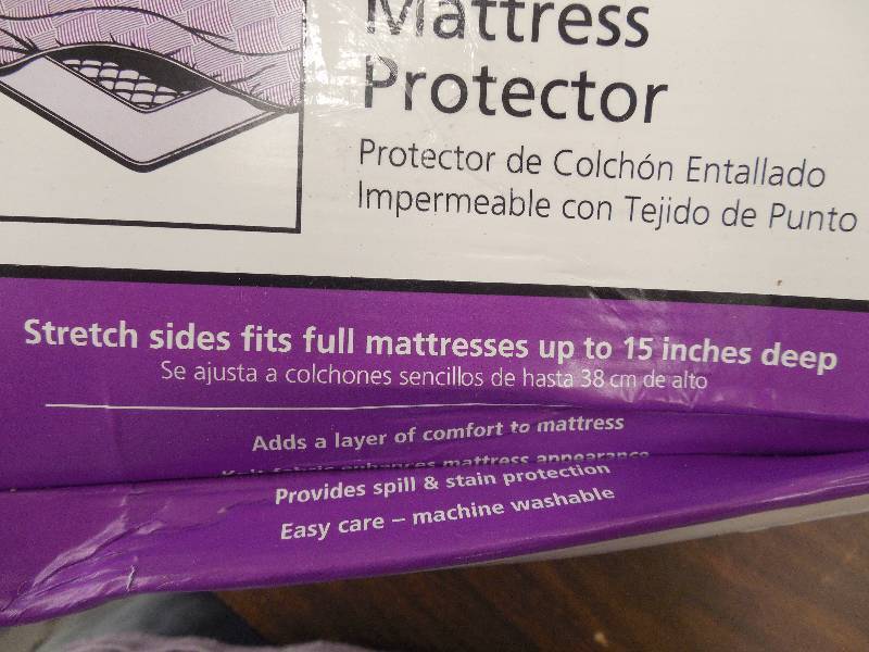 Mainstays Circular Knit Mattress Cover, White