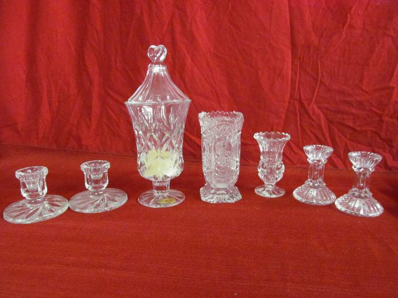 lot 34 image: candle holders