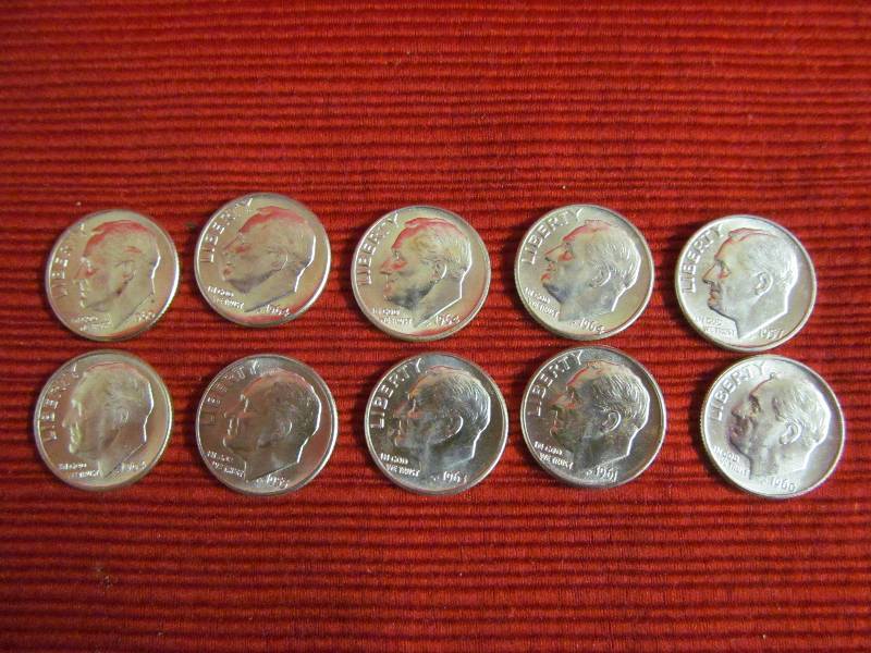 lot 116 image: Roosevelt dimes