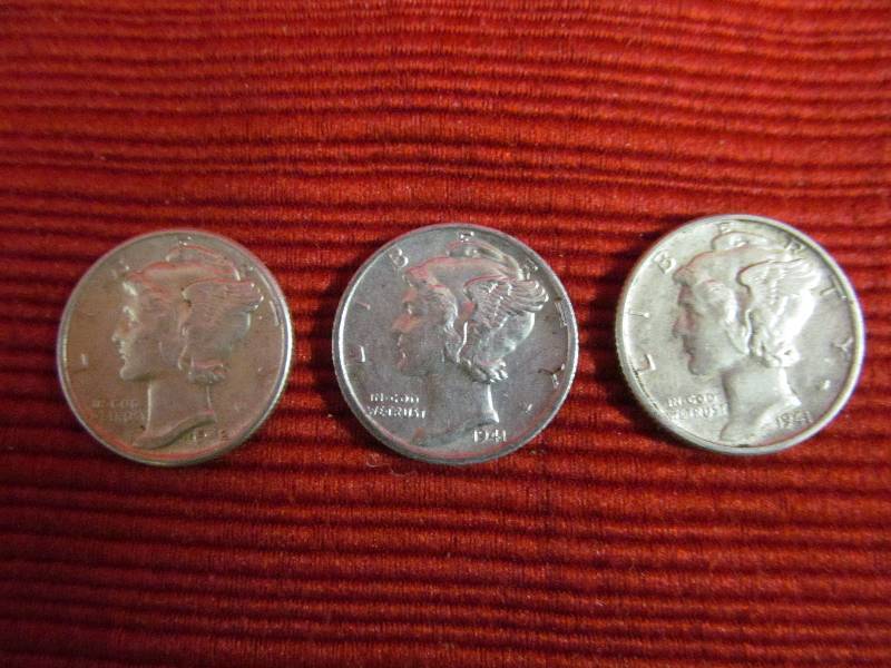 lot 119 image: Mercury dimes