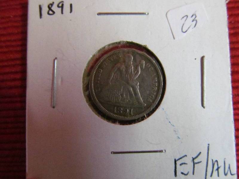 lot 131 image: Seated Dime