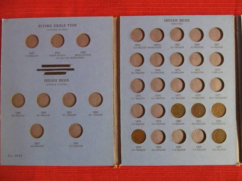 lot 134 image: Indian Head cent collection
