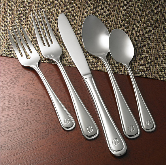 McLeland Design Marina 46pc Monogrammed Flatware