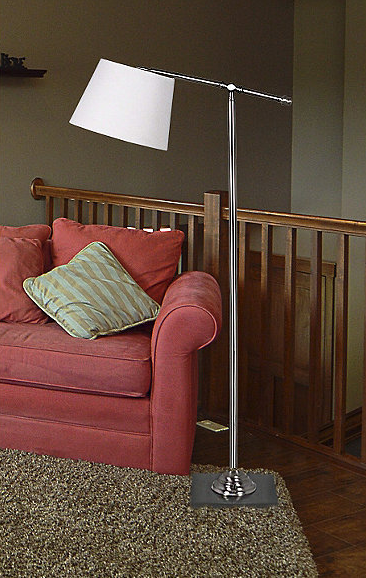 McLeland Design Adjustable Floor Lamp - Brushed Steel