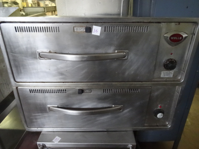 lot 36 image: Wells Model RWT-26 2 Drawer Warmer