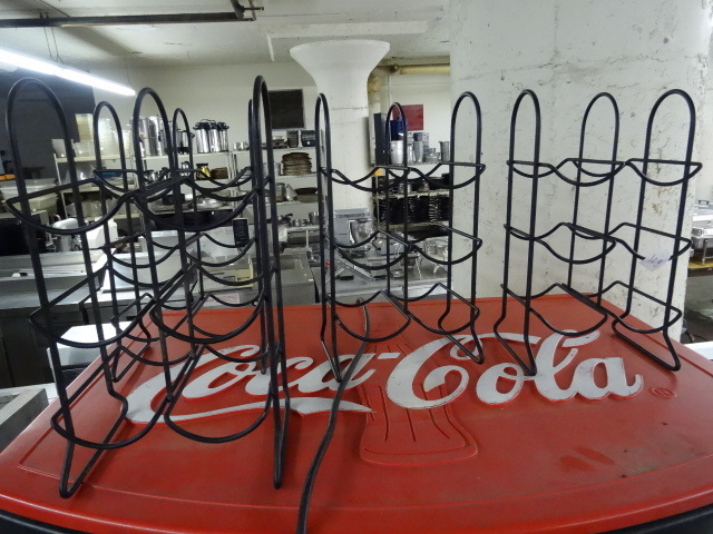 lot 108 image: 4 Metal Wire Racks Holds 6 Bottles Per