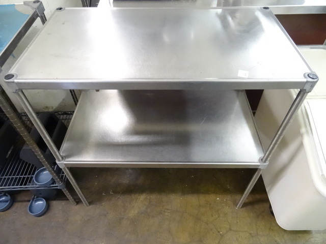 lot 142 image: 2 Tier Stainless Table 36 X 20 X 36