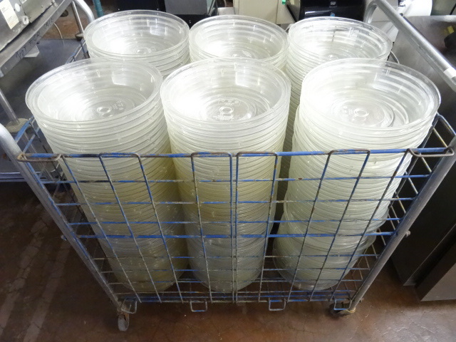 lot 176 image: Cart Full of Plate Food Covers 10