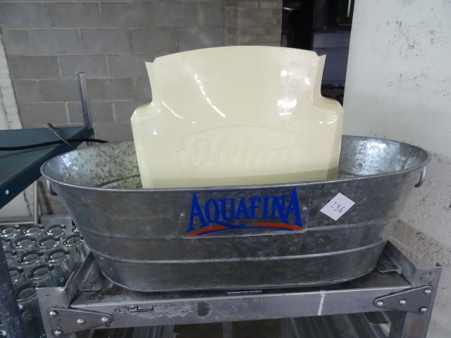 lot 236 image: Galvanized Tub Heinz Ketchup Dispenser