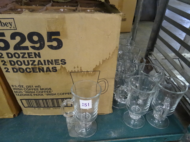 lot 251 image: 36 Glass Coffee Mugs