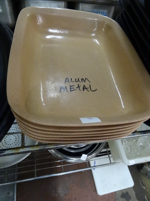 lot 265 image: 6 Bon Chef Aluminum Bowls 14