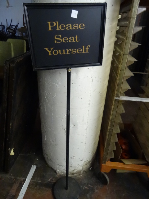 lot 335 image: Please Seat Yourself Sign