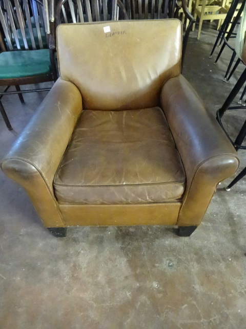 lot 348 image: Leather Lounge Chair