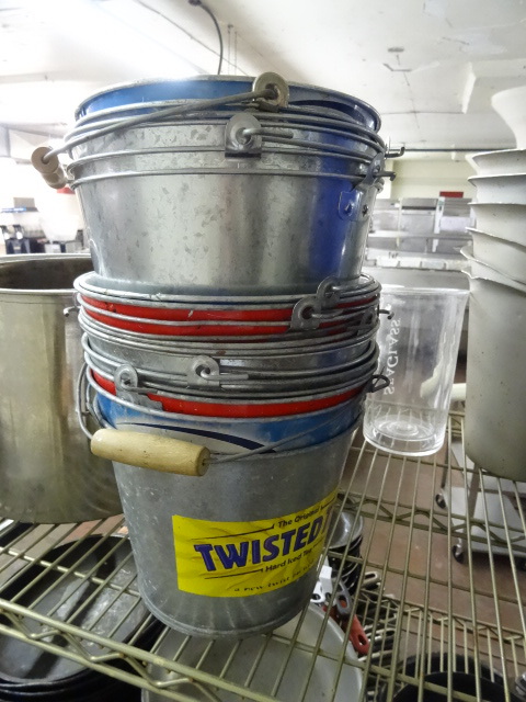 lot 366 image: Galvanized beer buckets