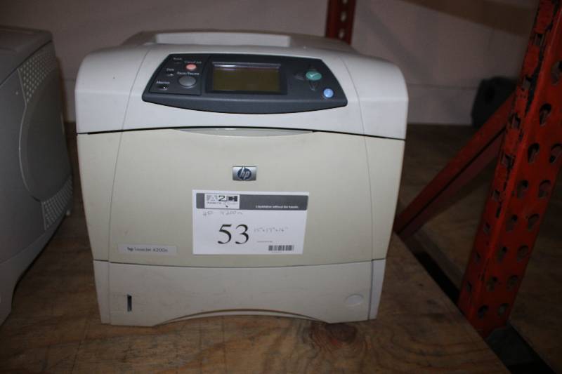 lot 53 image: HP Black and White LaserJet 4200n Printer