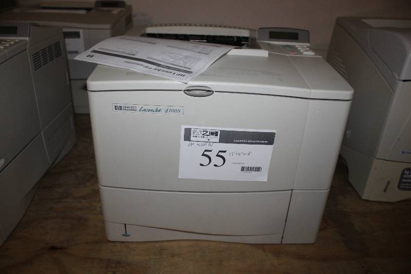 lot 55 image: HP Black and White LaserJet 4100n Printer