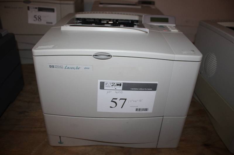 lot 57 image: HP Black and White LaserJet 4000 Printer