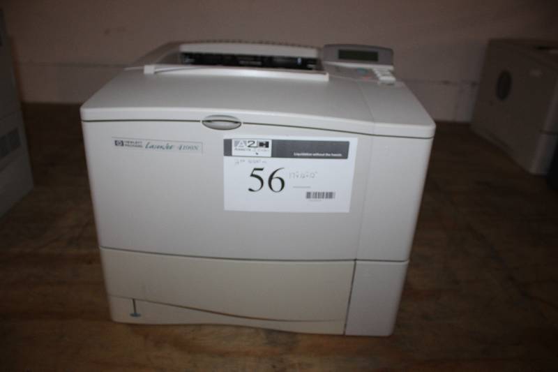 lot 56 image: HP Black and White LaserJet 4100n Printer