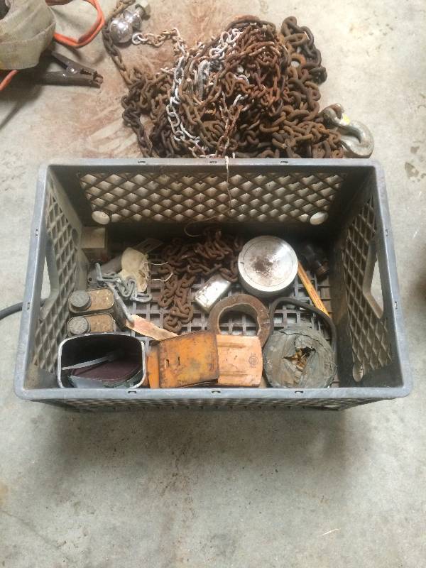 lot 14 image: Chains, Jumper Cables, and Misc.