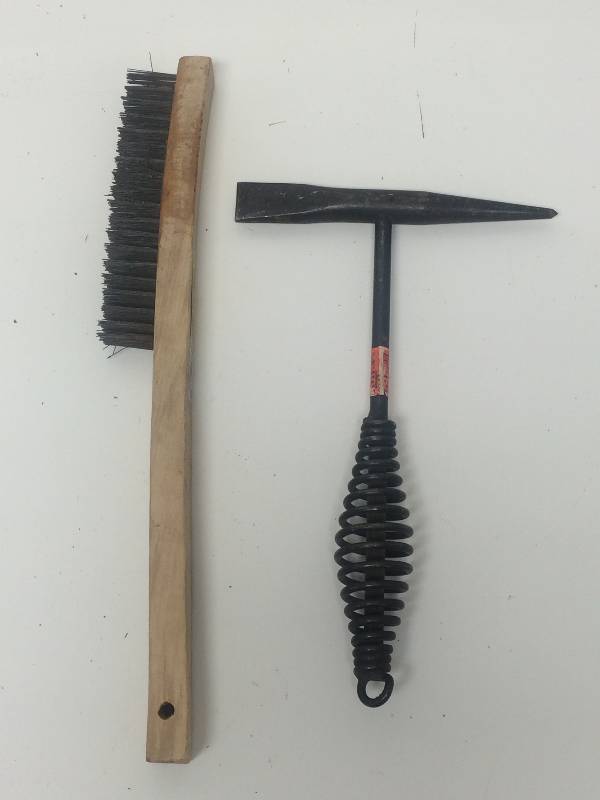 lot 28 image: Grinding Wheels, Wire Brush, Chipping Hammer