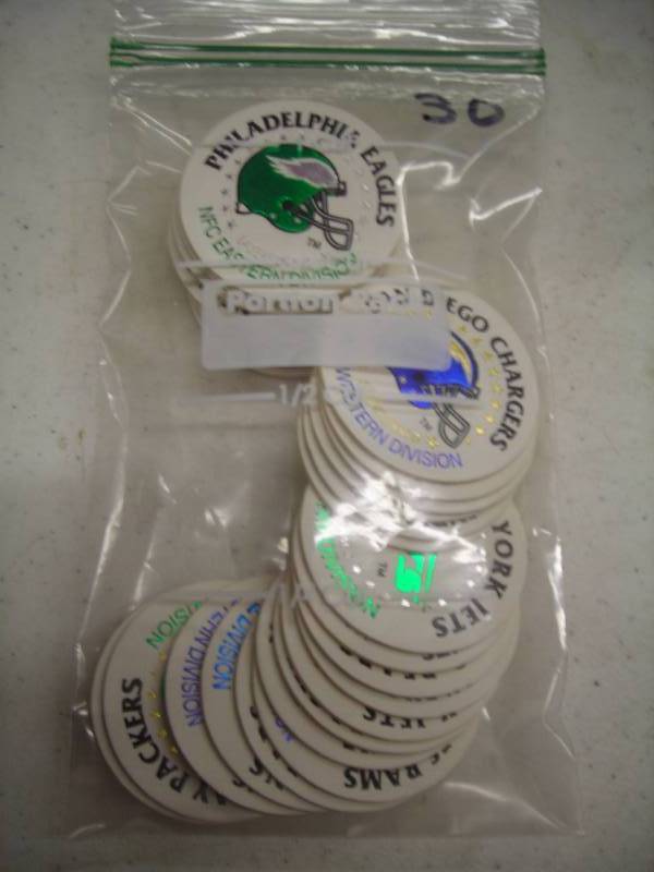 Lot Of 30 NFL Pogs