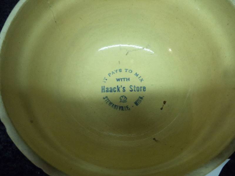 Blue Banded Advertising Bowl