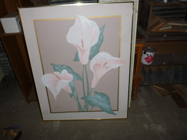 lot 172 image: Large Floral Framed Picture