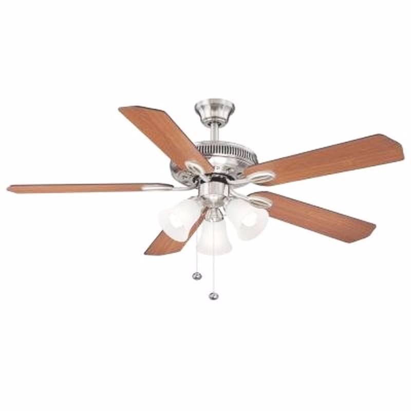 lot 2 image: Hampton Bay Glendale 52 in. Brushed Nickel Ceiling Fan