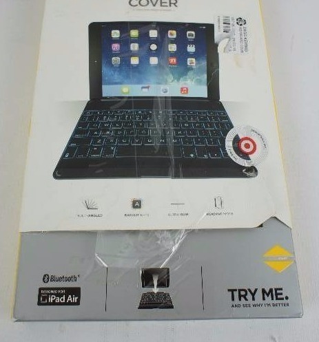 ZAGG Cover, Backlit, hinged, Bluetooth keyboard for iPad Air1 - Black