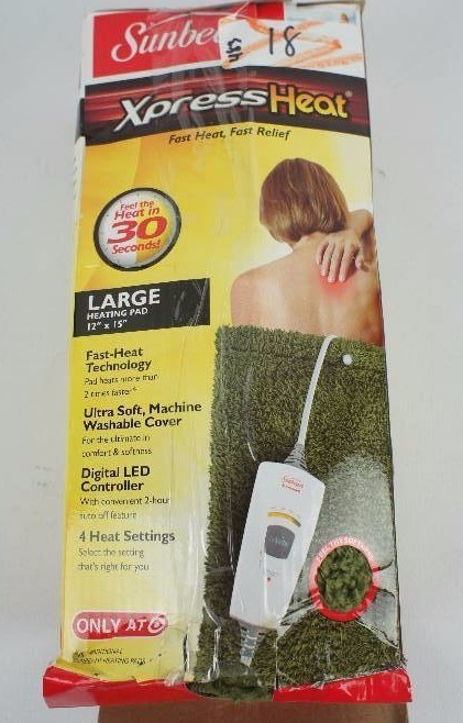 Sunbeam XpressHeat Heating Pad Large 12 x 15