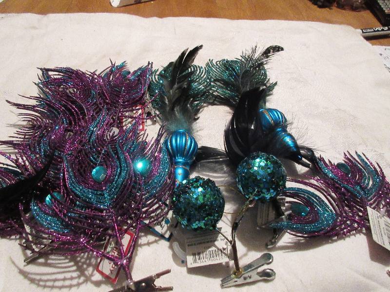 holiday feather decorations