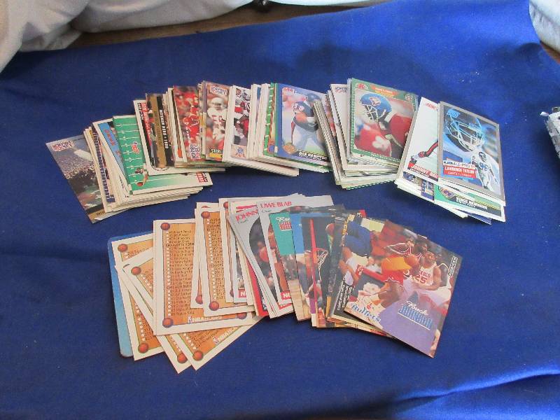 collectible football and basketball cards